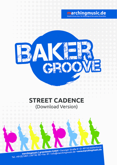 Free Sheet Music Baker Groove Drumline Cadence