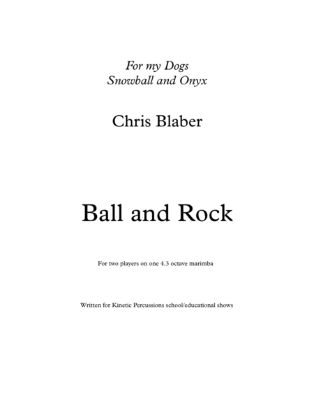 Ball And Rock Sheet Music