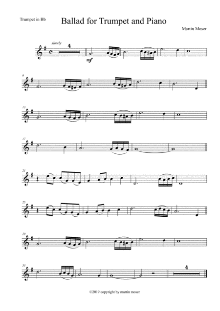 Ballad For Trumpet And Piano Sheet Music