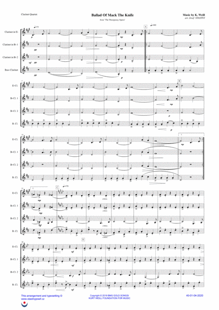 Ballad Of Mack The Knife Sheet Music