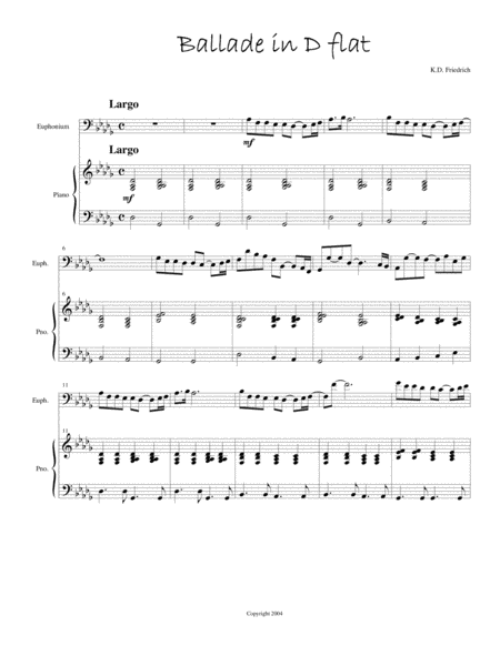 Free Sheet Music Ballade In Db