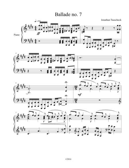 Free Sheet Music Ballade No 7