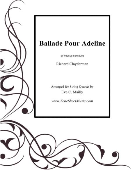 Ballade Pour Adeline String Quartet Sheet Music