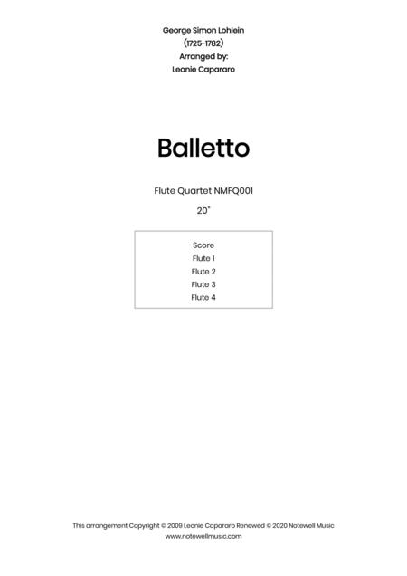 Free Sheet Music Balletto Flute Quartet0
