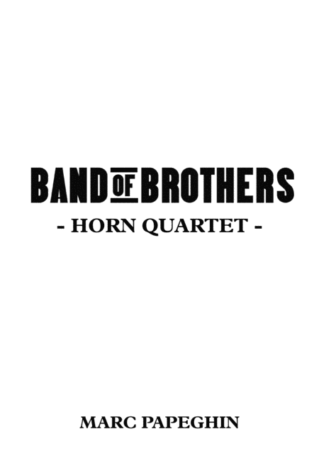 Band Of Brothers French Horn Quartet Sheet Music