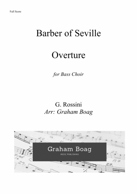 Barber Of Seville Overture For Bass Choir Sheet Music