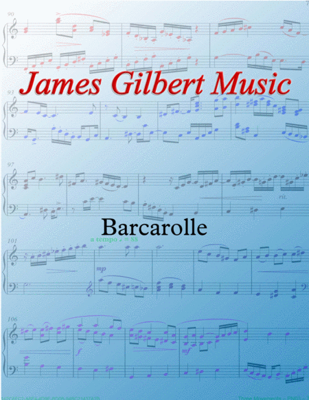 Free Sheet Music Barcarolle Offenbach