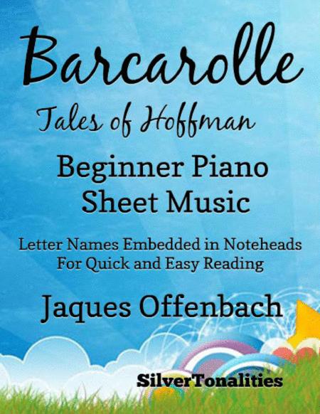 Barcarolle Tales Of Hoffman Easiest Beginner Piano Sheet Music Sheet Music