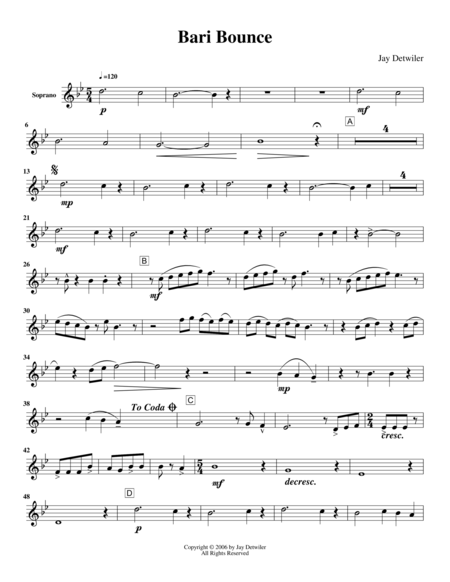 Bari Bounce Sheet Music