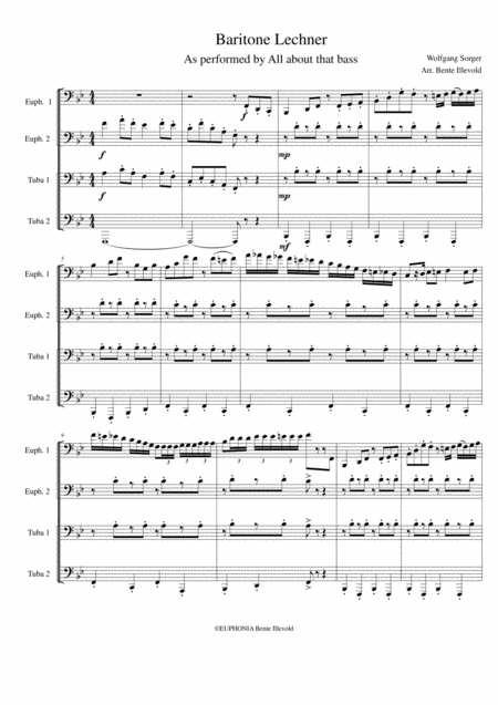 Free Sheet Music Baritone Lechner