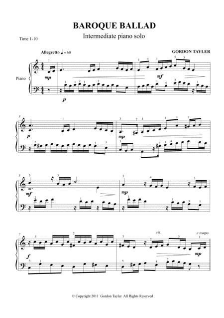 Free Sheet Music Baroque Ballad