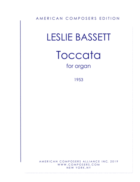 Free Sheet Music Bassett Toccata