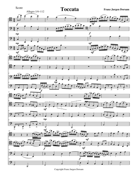 Bassoon Quartet In 3 Movements Sheet Music