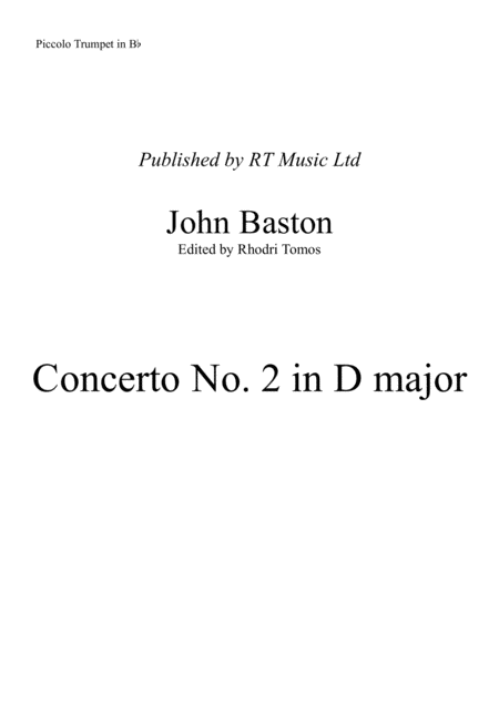 Free Sheet Music Baston Concerto No 2 Solo Parts