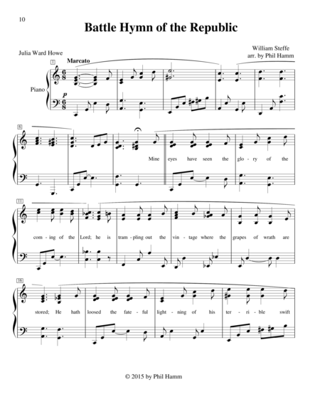 Battle Hymn Of The Republic Jazzy Sheet Music