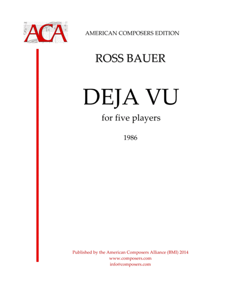 Bauer Deja Vu Sheet Music