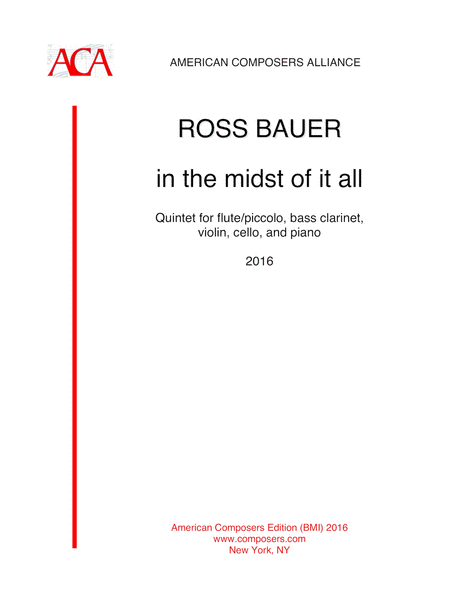 Bauer In The Midst Of It All Sheet Music