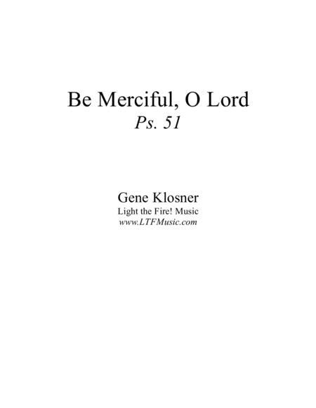 Free Sheet Music Be Merciful O Lord Ps 51 Octavo Complete Package