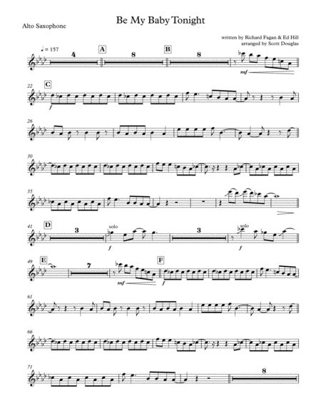 Be My Baby Tonight Sheet Music