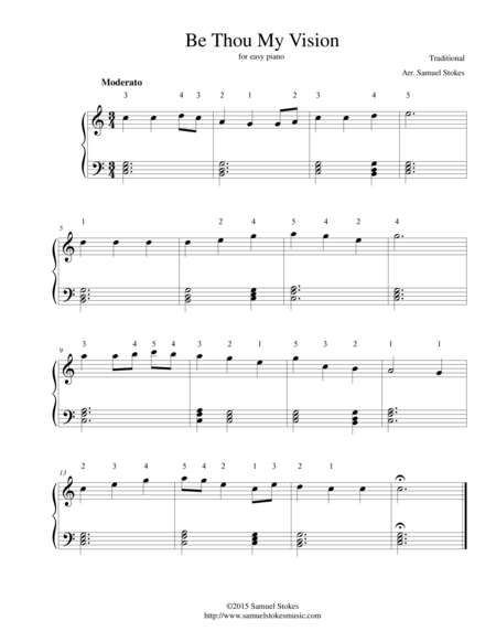 Be Thou My Vision For Easy Piano Sheet Music