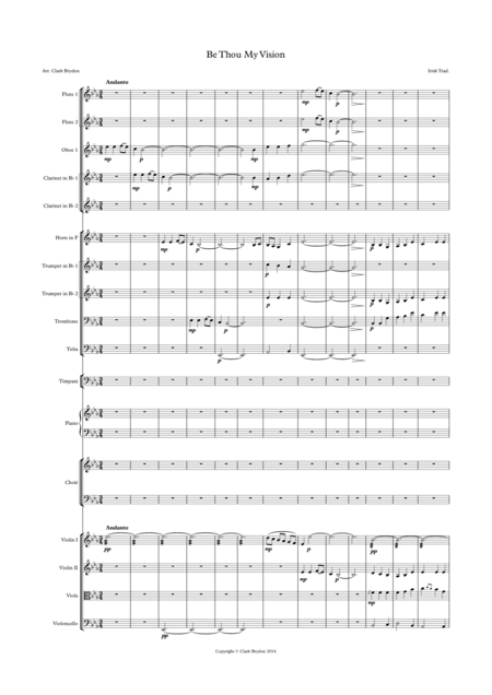 Be Thou My Vision For Orchestra And Choir Sheet Music