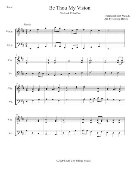 Free Sheet Music Be Thou My Vision For Violin And Cello