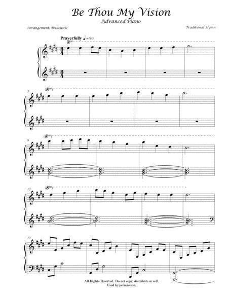 Be Thou My Vision Sheet Music Advanced Sheet Music