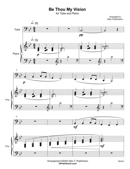 Be Thou My Vision Tuba Solo With Piano Accompaniment Sheet Music