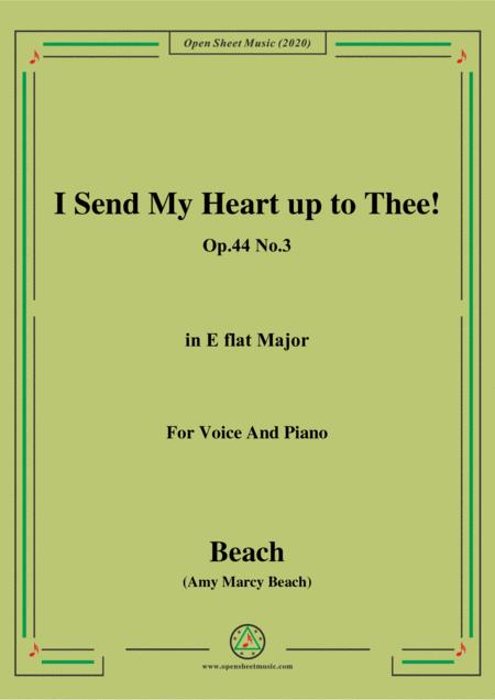 Free Sheet Music Beach I Send My Heart Up To Thee Op 44 No 3 In E Flat Major For Voice And Piano