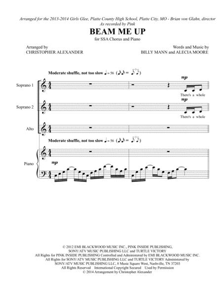 Beam Me Up Sheet Music