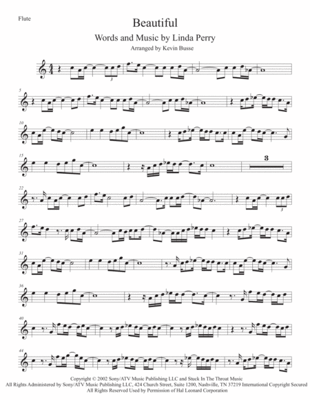 Free Sheet Music Beautiful Flute Easy Key Of C