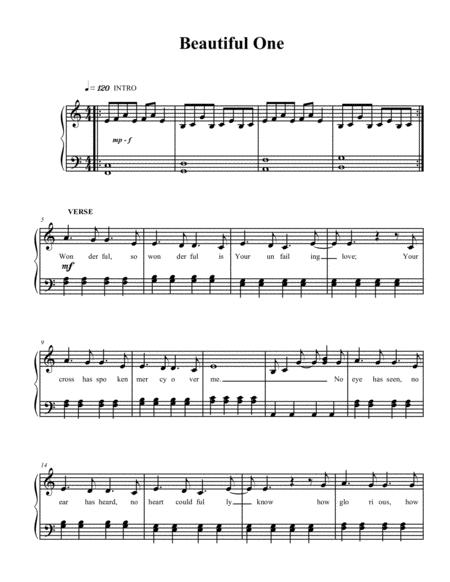 Free Sheet Music Beautiful One