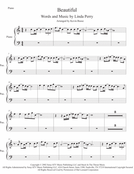 Free Sheet Music Beautiful Piano Easy Key Of C