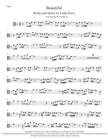 Free Sheet Music Beautiful Viola