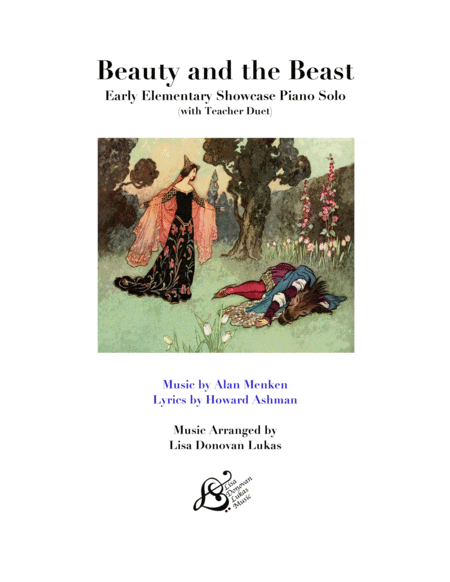 Beauty And The Beast Early Elementary Piano Solo With Teacher Duet Sheet Music