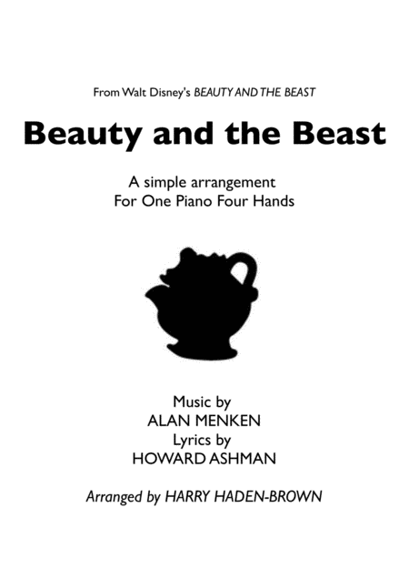 Free Sheet Music Beauty And The Beast Tale As Old As Time Simple Piano Duet