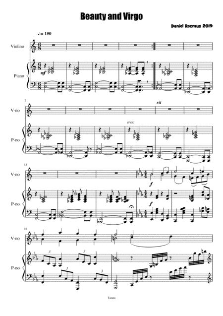 Free Sheet Music Beauty And Virgo