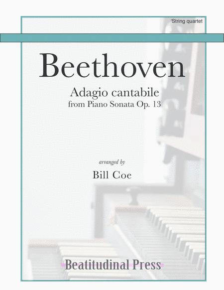 Beethoven Adagio Cantabile String Quartet Score And Parts Sheet Music