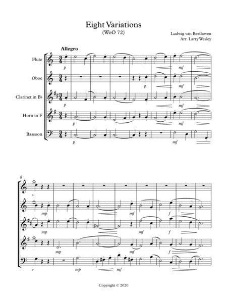 Beethoven Eight Variations Sheet Music