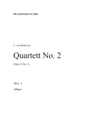 Beethoven No 2 Opus 18 Mvt 1 Score Parts Sheet Music