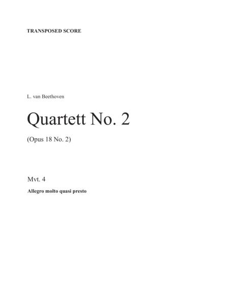 Free Sheet Music Beethoven No 2 Opus 18 Mvt 4 Score Parts