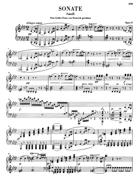 Beethoven Sonata No 23 In F Minor Op 57 Appassionata Full Complete Version Sheet Music