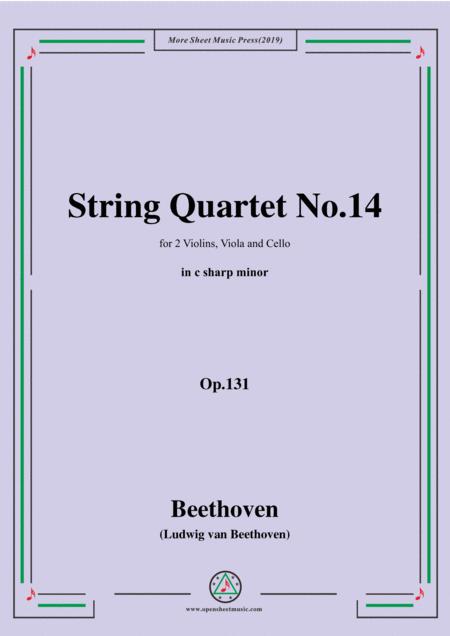 Free Sheet Music Beethoven String Quartet No 14 In C Sharp Minor Op 131