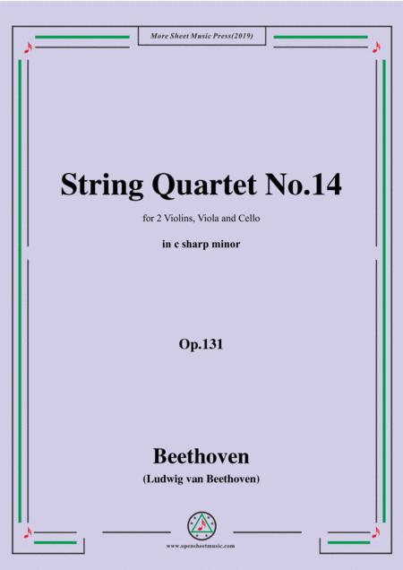 Beethoven String Quartet No 14 In C Sharp Minor Op 131 Sheet Music