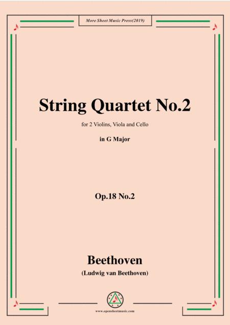 Free Sheet Music Beethoven String Quartet No 2 In G Major Op 18 No 2