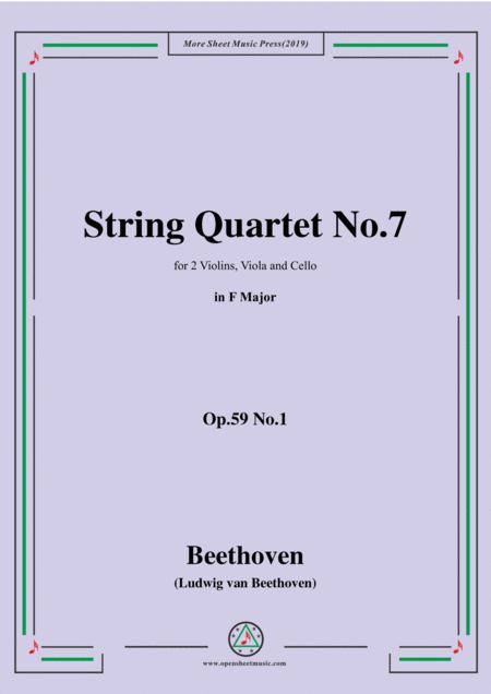 Beethoven String Quartet No 7 In F Major Op 59 No 1 Sheet Music