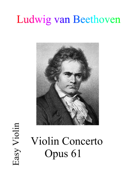 Beethoven Violin Concerto Op 61 Sheet Music