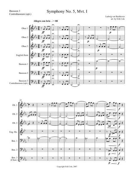 Beethovens Symphony 5 Mvt I Abridged Sheet Music