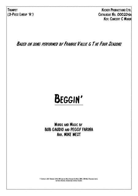 Beggin 3 Piece Brass Section A Sheet Music