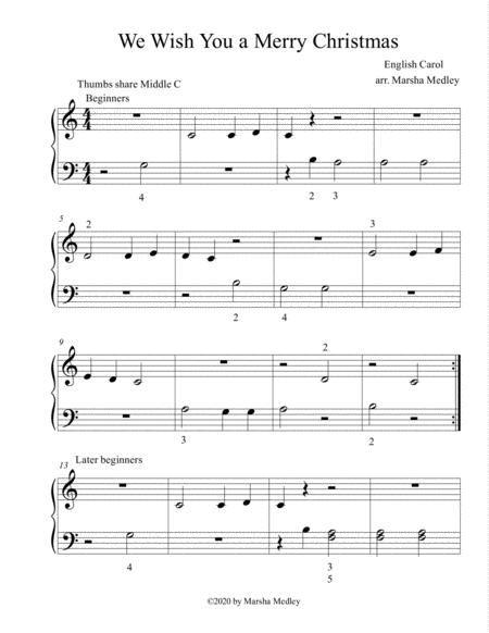 Beginner Christmas Carols In Middle C Position Sheet Music